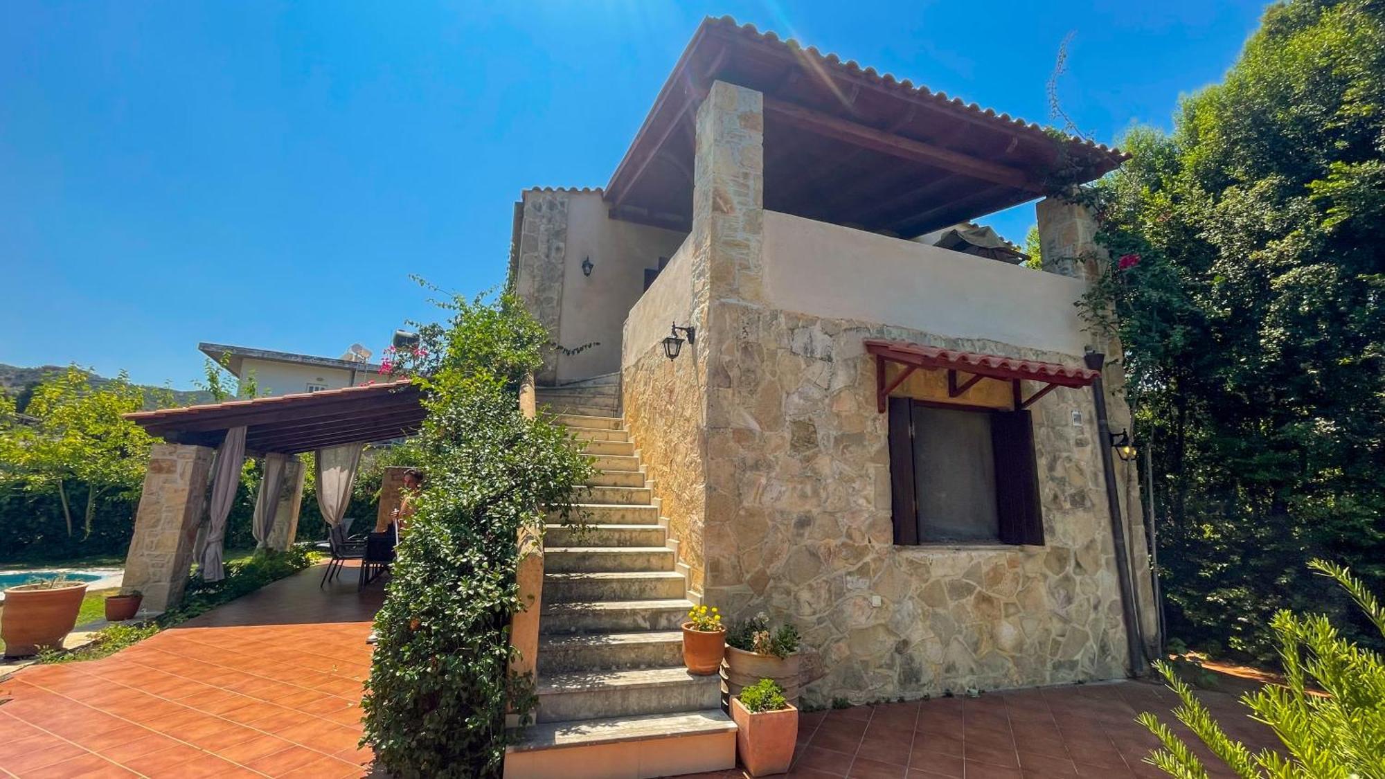 Villa Skine With Private Pool And Garden 干尼亞 外观 照片