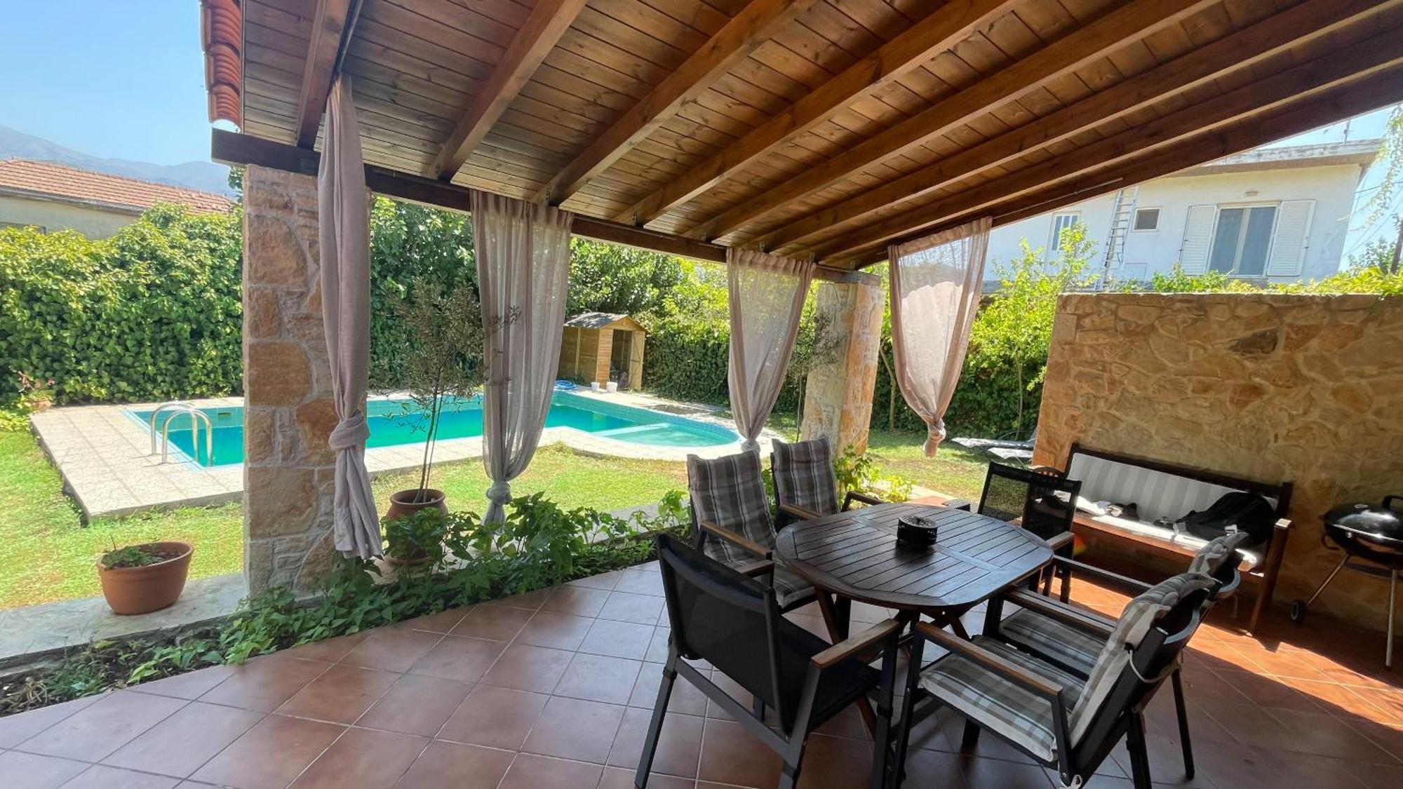 Villa Skine With Private Pool And Garden 干尼亞 外观 照片